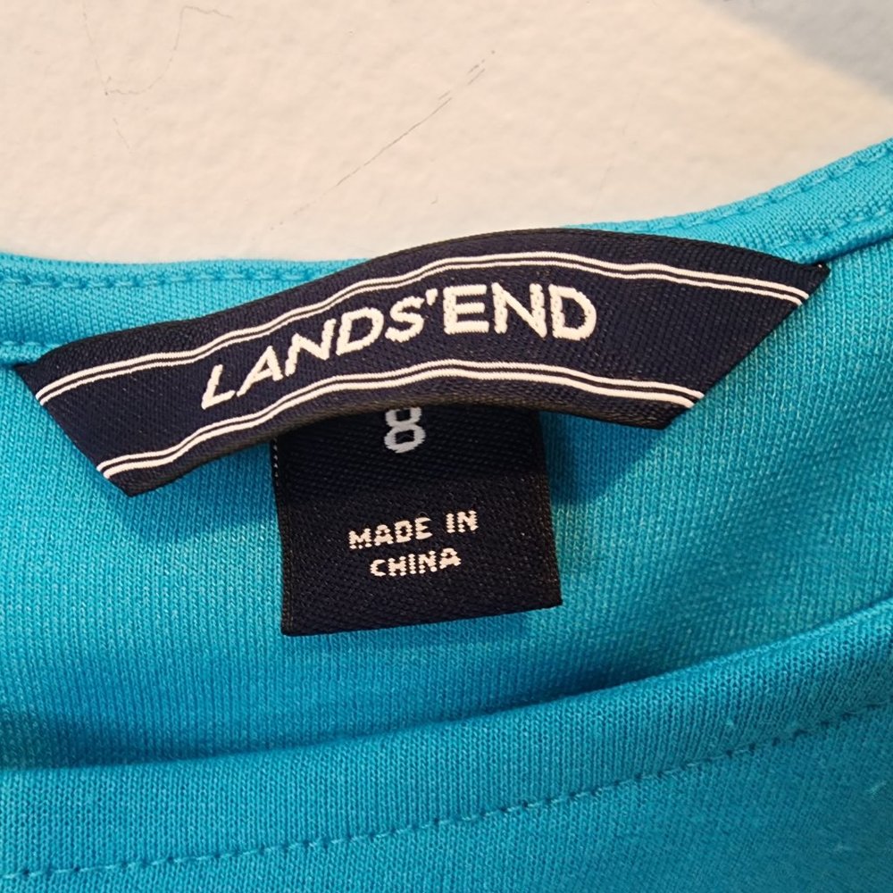 Lands' End Turquoise Dress, Size 8, NWOT - Picture 4 of 6